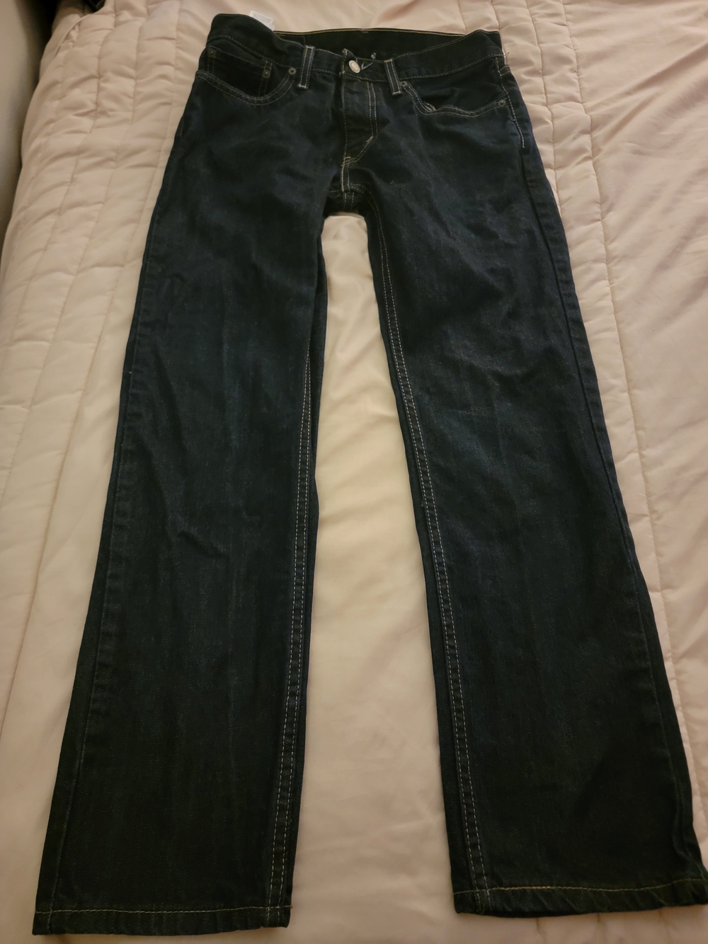 Men's Dark Blue Levis Straight-Leg Jeans